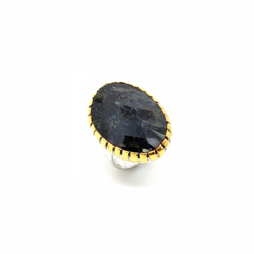 Handmade 925 silver ring with nummite gemstone — rare one of a kind piece, Goldlip Thailand