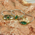 Stacking Emerald and Sapphire Ring-Rings-AdiOre Jewels