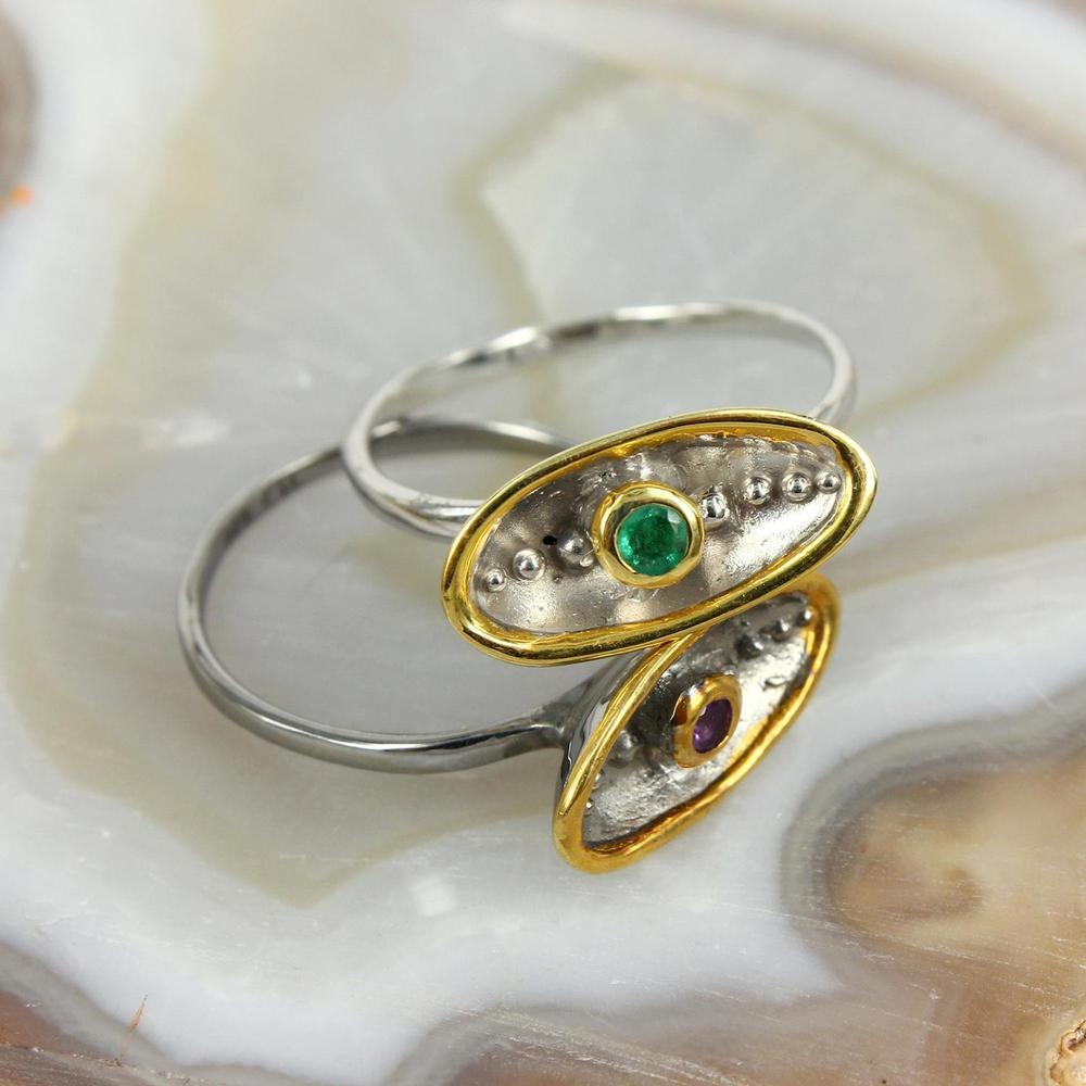 Stacking Emerald Ring-Rings-AdiOre Jewels