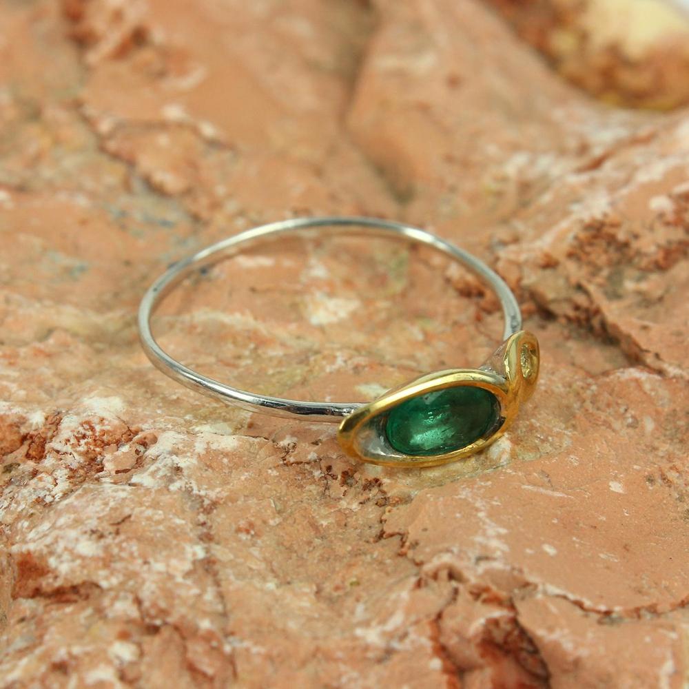 Stacking Emerald and Sapphire Ring-Rings-AdiOre Jewels