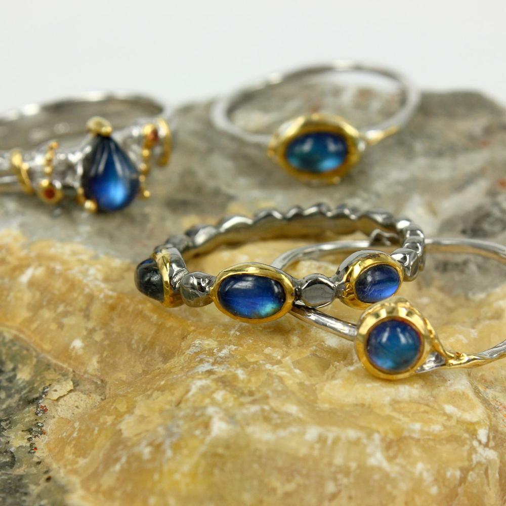 Stacking Spectrolite Ring-Rings-AdiOre Jewels