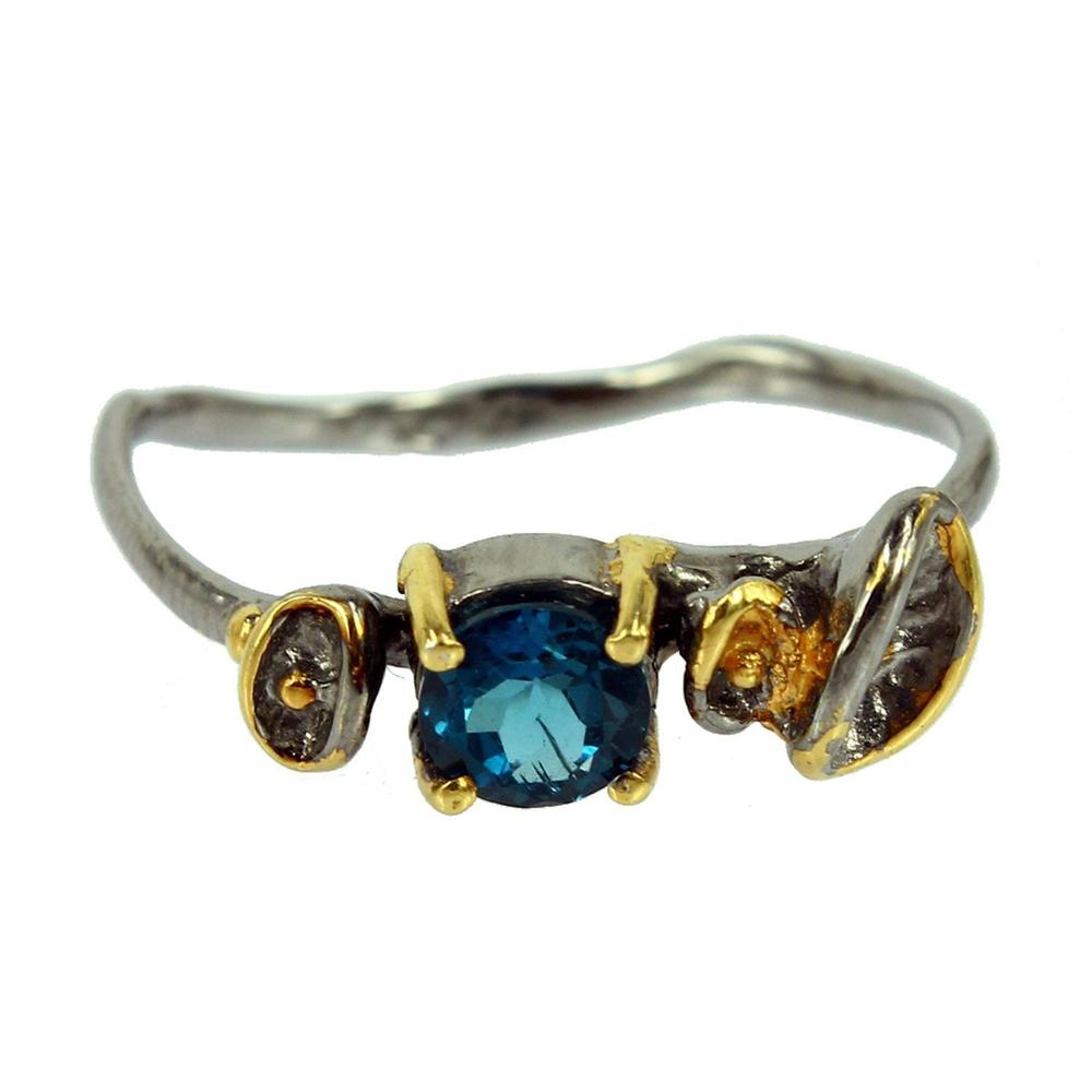 Stacking London Blue Topaz Ring-Rings-AdiOre Jewels