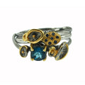 Stacking London Blue Topaz Ring-Rings-AdiOre Jewels