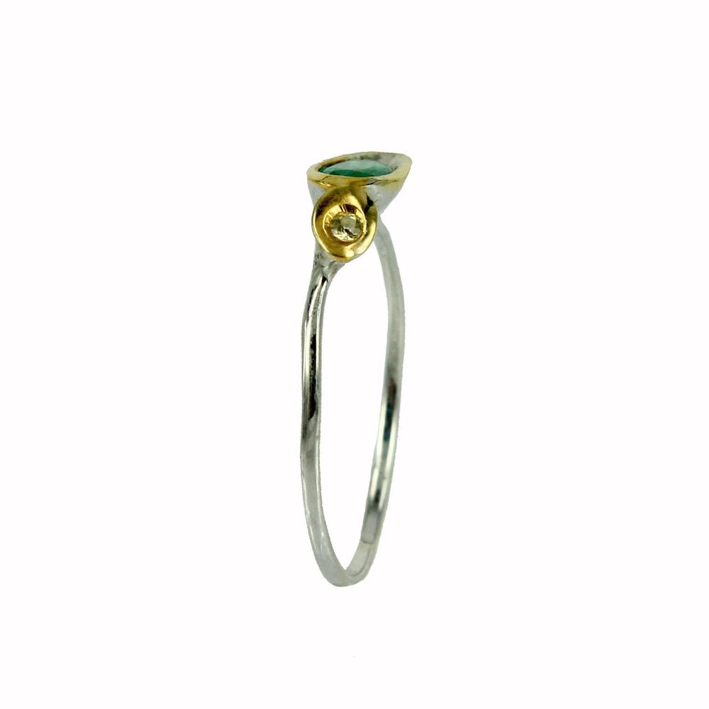 Stacking Emerald and Sapphire Ring-Rings-AdiOre Jewels