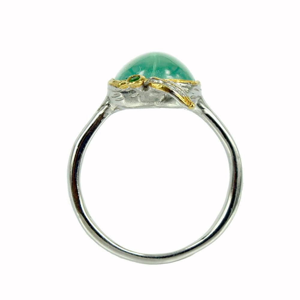 Stacking Prehnite and Diopside Ring-Rings-AdiOre Jewels