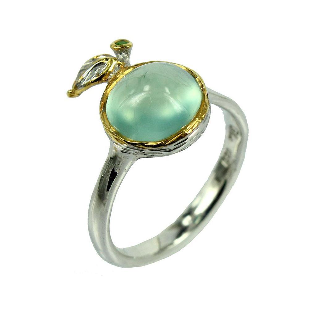 Stacking Prehnite and Diopside Ring-Rings-AdiOre Jewels