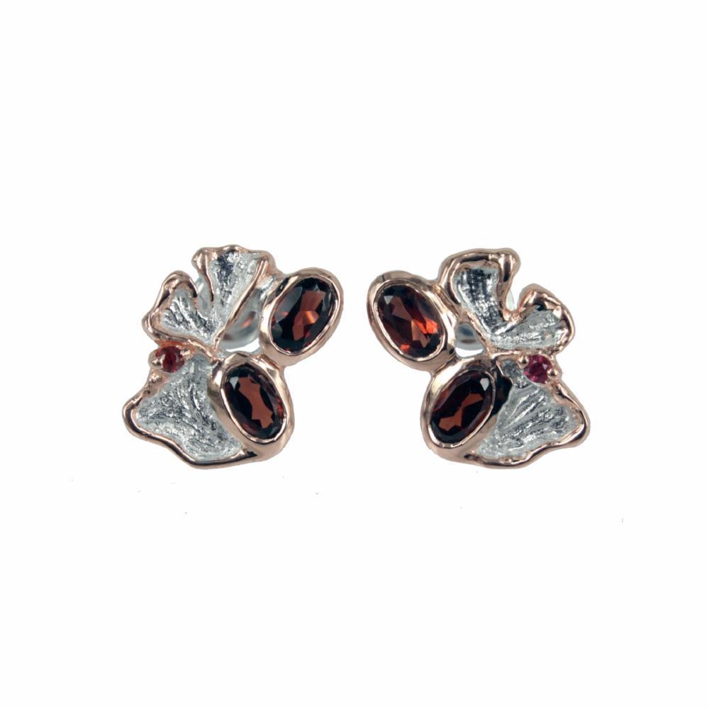 Fern And Leaf Flemma Rojo Earrings-Earrings-AdiOre Jewels