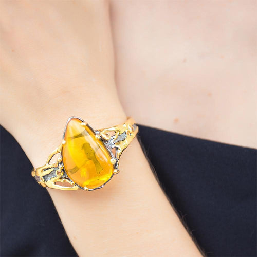 One Of A Kind Tierra Naranja Bangle in 925 sterling silver, Goldlip Jewelry