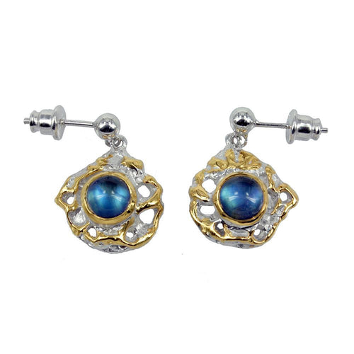 Classic Spectrolite Stud Earrings in 925 sterling silver, Goldlip Jewelry
