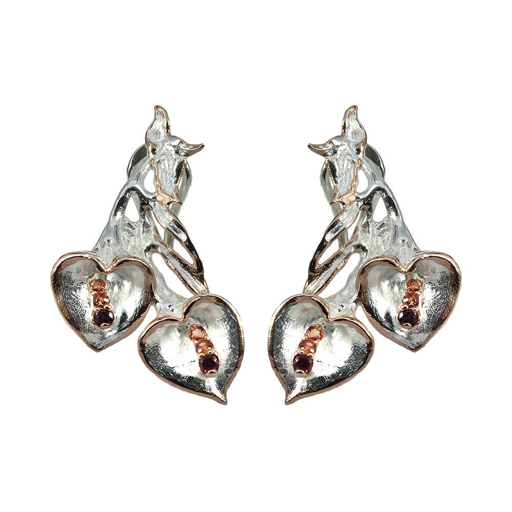 Fern & Leaf Flemma Naranja Earrings-Earrings-AdiOre Jewels