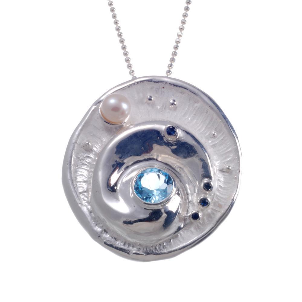 Alice Flemma Azul Pendant-Pendants-AdiOre Jewels