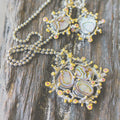 Coral Love Tierra Abulón Verde Necklace-Necklaces-AdiOre Jewels