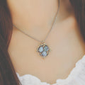 Coral Love Tierra Abulón Verde Necklace-Necklaces-AdiOre Jewels