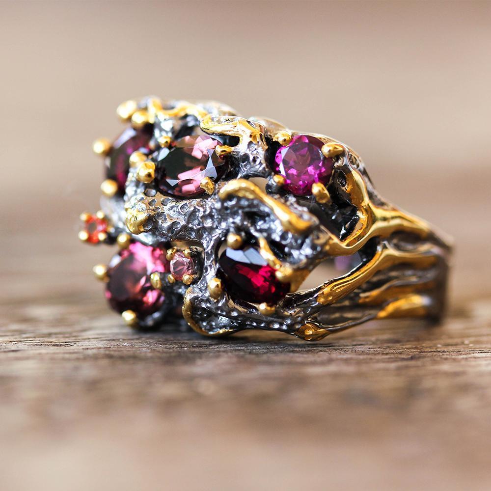 Alice Flemma Rojo Ring-Rings-AdiOre Jewels