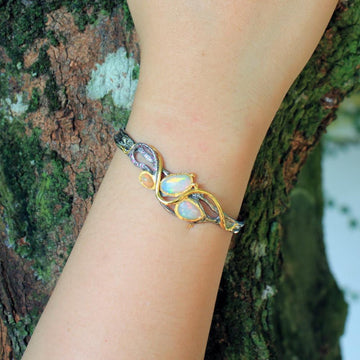 Opal Magic Flemma Mezclado Bangle-Bangles-AdiOre Jewels