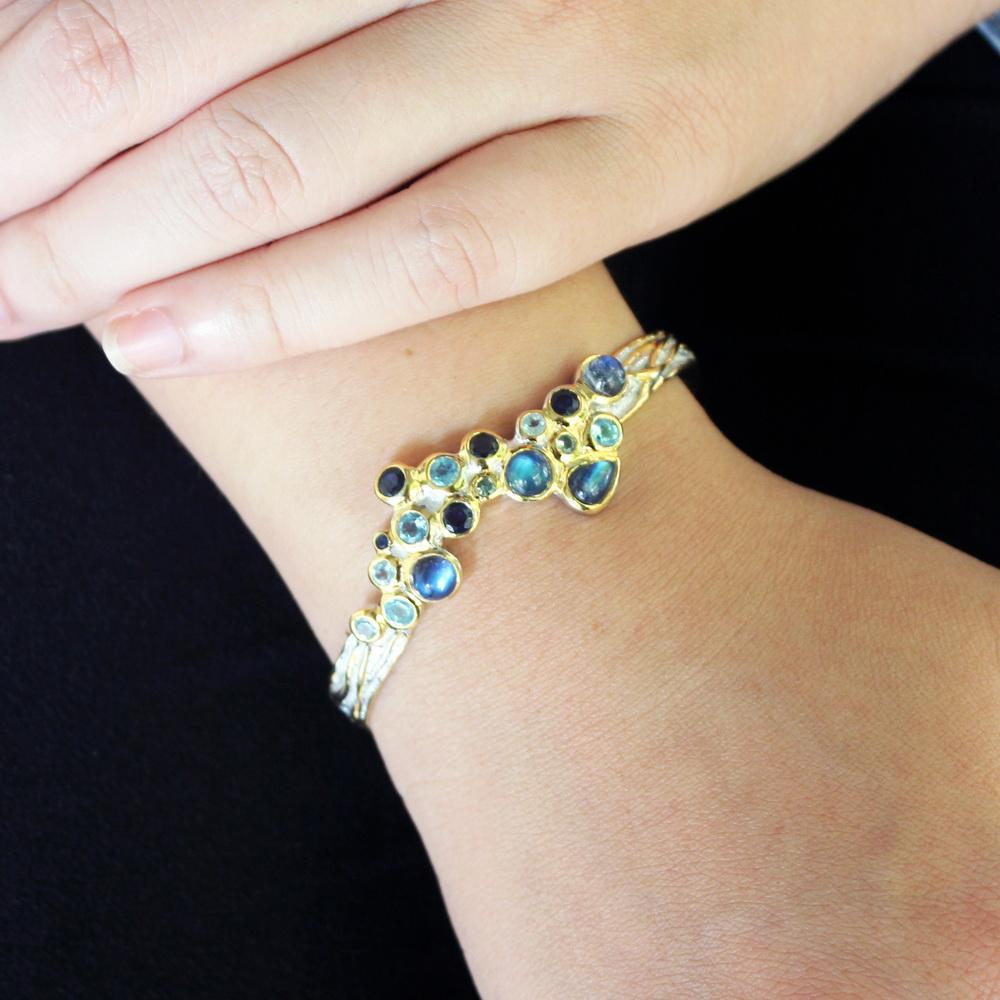 Alice Flemma Azul Bangle-Bangles-AdiOre Jewels