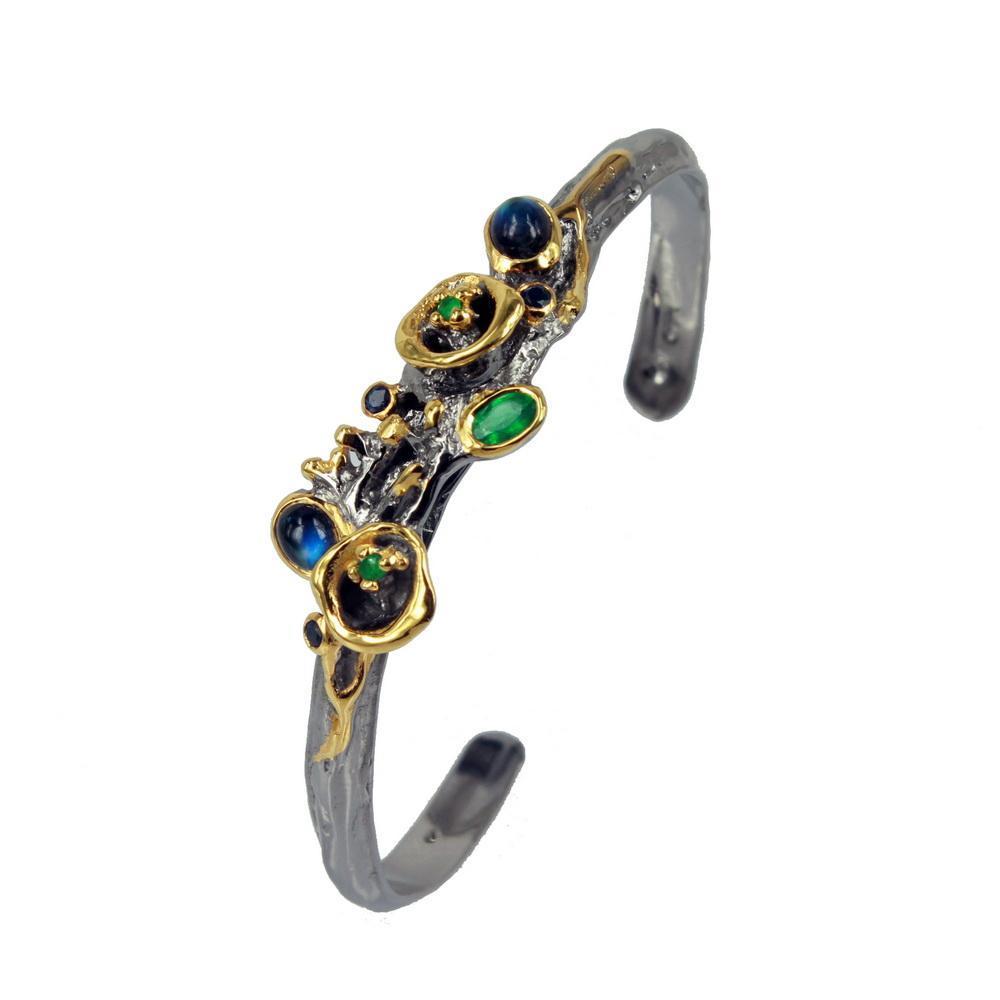 Fern And Leaf Flemma Mezclado Bangle-Bangles-AdiOre Jewels