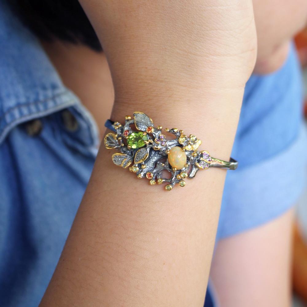 Opal Magic Flemma Mezclado Bangle-Bangles-AdiOre Jewels
