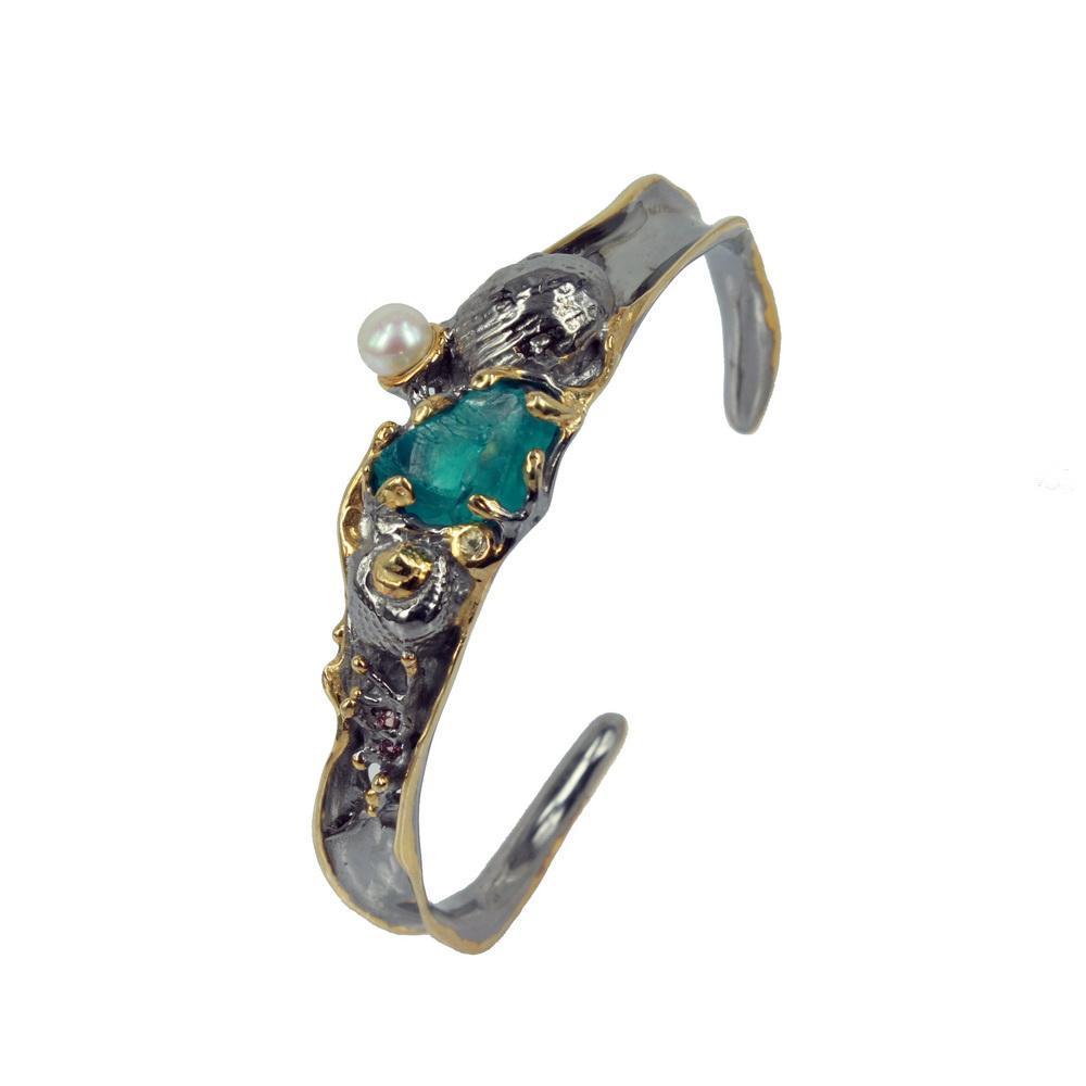 Aqua Tierra Azul Bangle-Bangles-AdiOre Jewels
