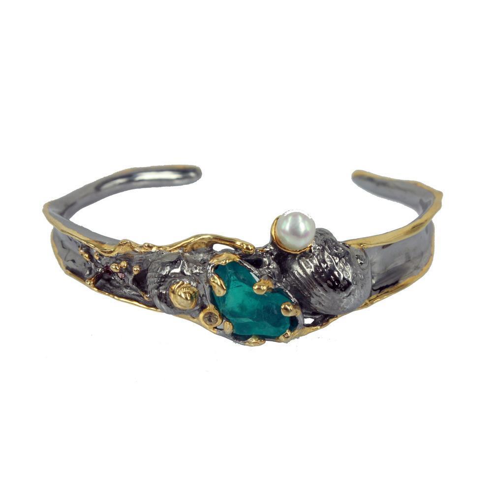 Aqua Tierra Azul Bangle-Bangles-AdiOre Jewels