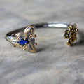 Fern And Leaf Flemma Azul Bangle-Bangles-AdiOre Jewels