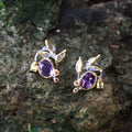 Fern And Leaf Flemma Lila Earring-Earrings-AdiOre Jewels