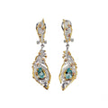 Fern And Leaf Flemma Azul Earring-Earrings-AdiOre Jewels