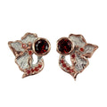 Fern And Leaf Flemma Rojo Earring-Earrings-AdiOre Jewels