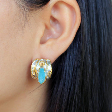 Alice Flemma Verde Earring-Earrings-AdiOre Jewels