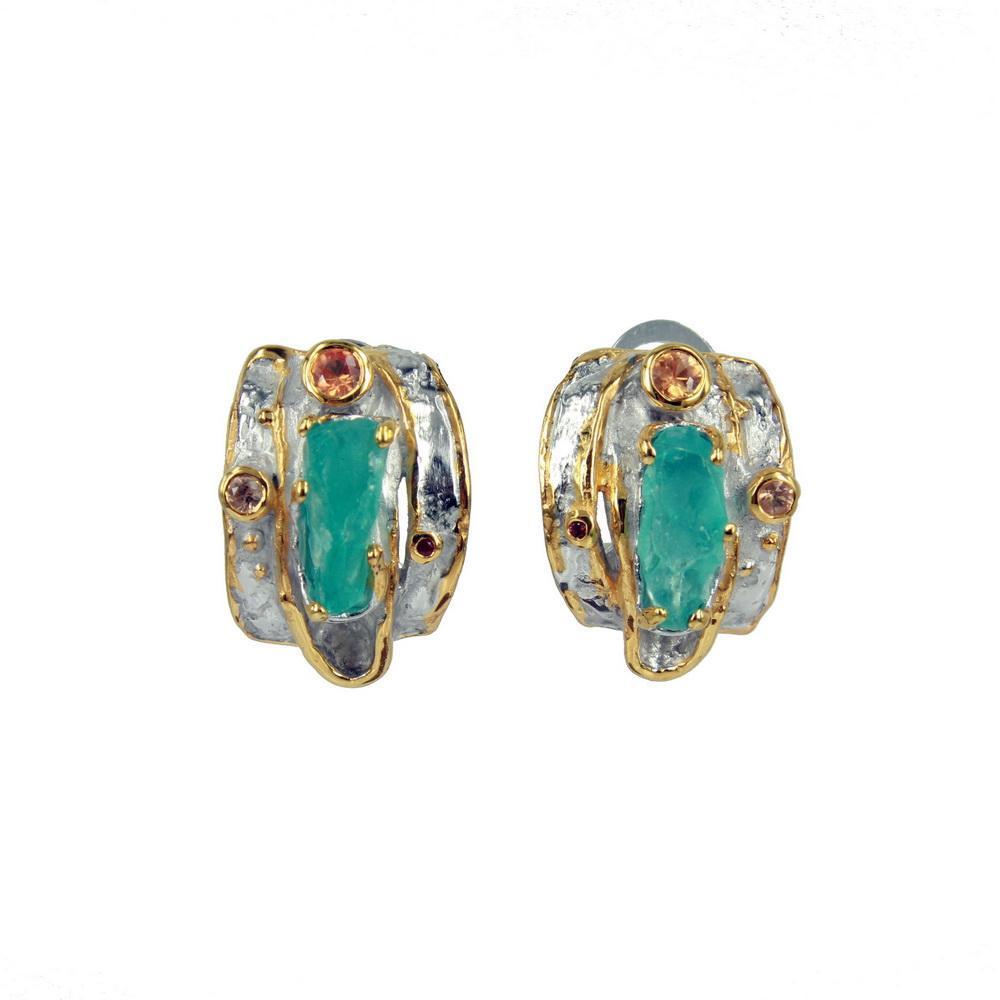 Alice Flemma Verde Earring-Earrings-AdiOre Jewels