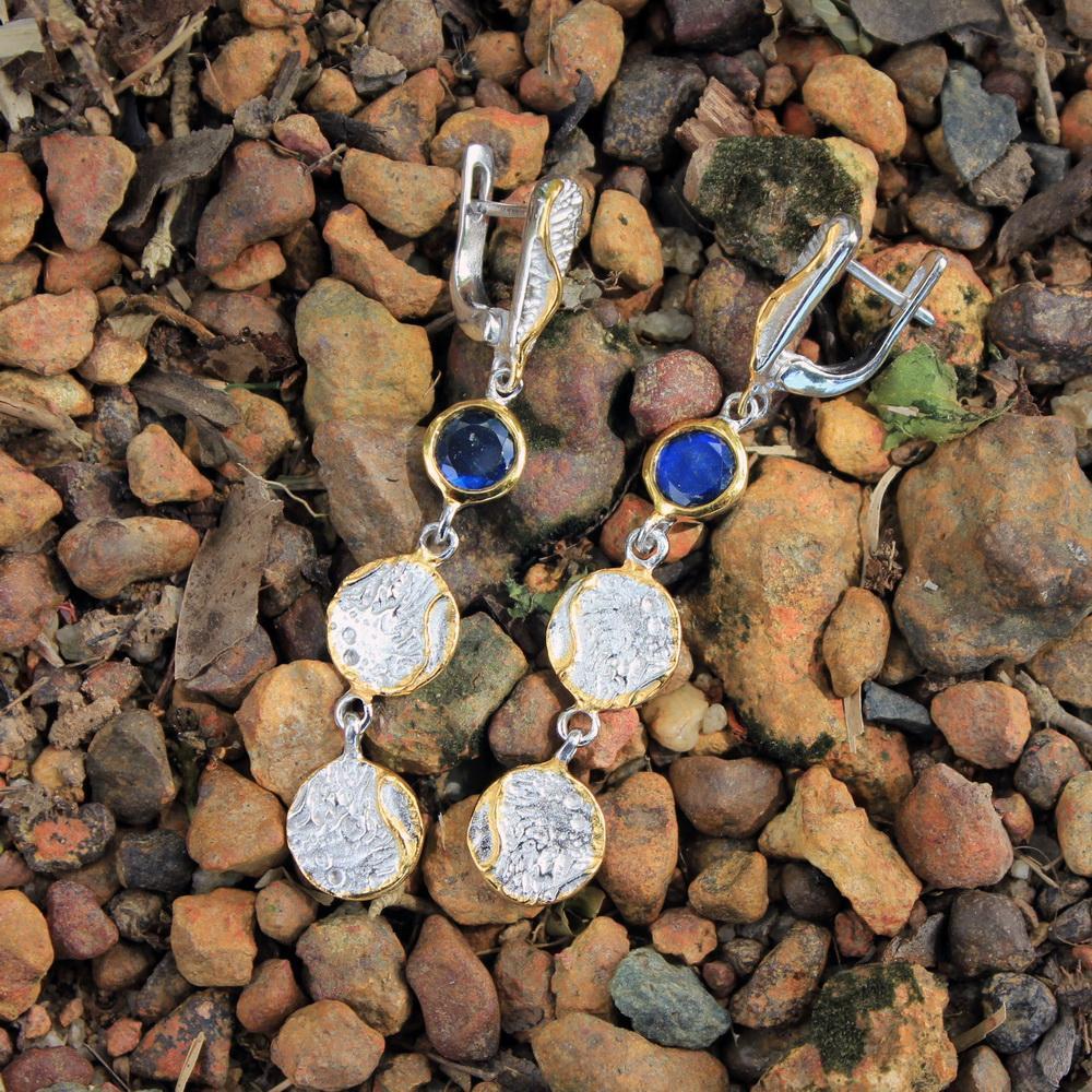 Classic Flemma Azul Earring-Earrings-AdiOre Jewels