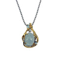 Fern And Leaf Flemma Azul Pendant-Pendants-AdiOre Jewels