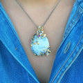 Fern And Leaf Tierra Blanca Pendant-Necklaces-AdiOre Jewels