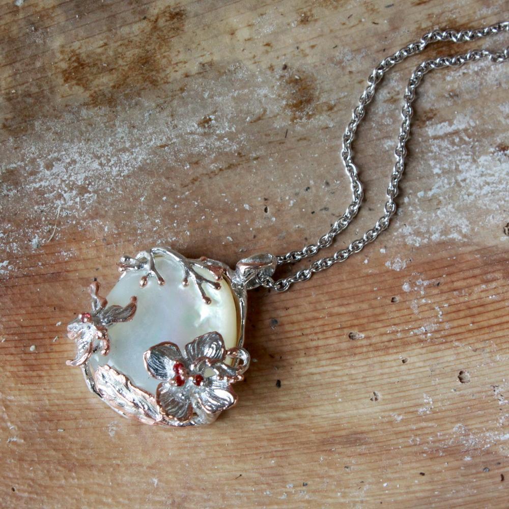 Fern And Leaf Tierra Blanca Pendant-Pendants-AdiOre Jewels