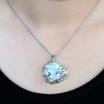 Fern And Leaf Tierra Blanca Pendant-Pendants-AdiOre Jewels