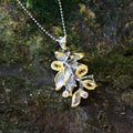 Fern And Leaf Flemma Amarillo Pendant-Pendants-AdiOre Jewels